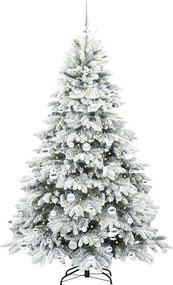 vidaXL Τεχνητό Χριστουγεννιάτικο Δέντρο Λευκό 180 cm ΠΕ και PVC