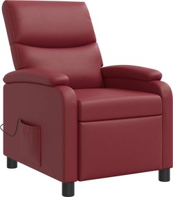 vidaXL Κάθισμα μασάζ Κόκκινο Τεχνητό Δέρμα