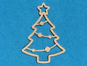 Intra απο ξύλο plywood 3mm-4mm πάχος – Στολίδι χειροτεχνίας χριστουγεννιάτικου δέντρου 45x50 cm INTRAVECTRY-MY551627