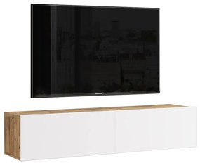 Έπιπλο τηλεόρασης επιτοίχιο Serit λευκό-sonoma 140x31.6x29.6εκ