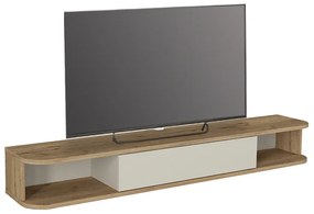 ΕΠΙΠΛΟ ΤΗΛΕΟΡΑΣΗΣ ΕΠΙΤΟΙΧΙΟ CROSS MEGAPAP ΜΕ LED ΧΡΩΜΑ SEPET OAK - SANDSTONE 150X29,6X19,2ΕΚ.