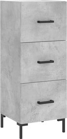 vidaXL Ντουλάπι Γκρι Σκυροδέματος 34,5x34x180 εκ. Επεξεργασμένο Ξύλο