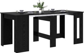 vidaXL Τραπέζι φαγητού 180 x 85 x 75 εκ Επεξεργασμένο Ξύλο Μαύρη Δρυς