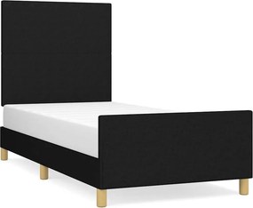 vidaXL Σκελετός Κρεβατιού Χωρίς Στρώμα Μαύρο 80x200 εκ. Υφασμάτινο