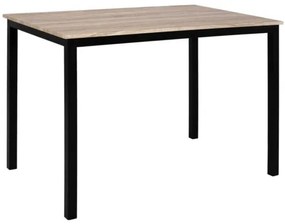 ΤΡΑΠΕΖΙ ΤΡΑΠΕΖΑΡΙΑΣ PANYA HM8332, 110X70Χ76 SONOMA, ΜΑΥΡΑ ΠΟΔΙΑ
