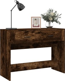 vidaXL Τραπέζι Κονσόλα Καπνιστή Δρυς 100x39x75 εκ. Επεξεργασμένο Ξύλο