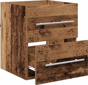 vidaXL Ντουλάπι νιπτήρα Παλιό Ξύλο 38,5 x 41 x 48 εκ