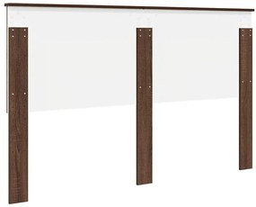 vidaXL Κεφαλάρι με κεφαλάρι Καφέ δρυς 160 cm Επεξεργασμένο ξύλο