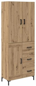 vidaXL Highboard Artisan Oak 69,5 x 34 x 180 εκ. Επεξεργασμένο ξύλο