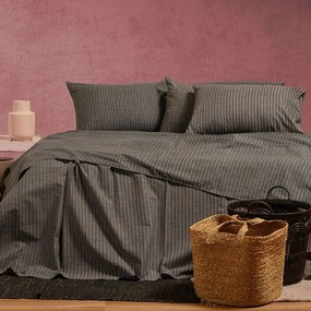 Σεντόνια King Size (Σετ) Melinen Ultra Line Blaze Brown Καφέ ΜΕ ΛΑΣΤΙΧΟ 180x200+32