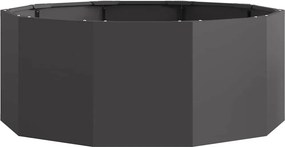 vidaXL Γλάστρα Μαύρο 90 x 90 x 35 εκ Ατσάλι