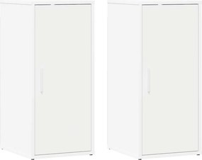 vidaXL Παπουτσοθήκες 2 τεμ. Λευκές 32 x 35 x 70 εκ. από Μοριοσανίδα