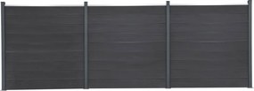 vidaXL Σετ Πάνελ Περίφραξης Γκρι 526 x 186 εκ. από WPC