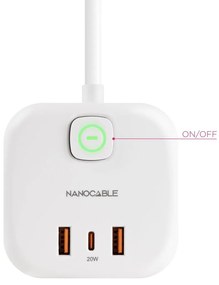 Λωρίδα NANOCABLE 10.37.0011 Λευκό (1,4 m)