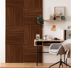 3D Πάνελ τοίχου Colva Atmosphera - 60x60cm - Dark Wood