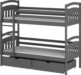 GABI 80x160 graphite bunk bed Lano Furniture