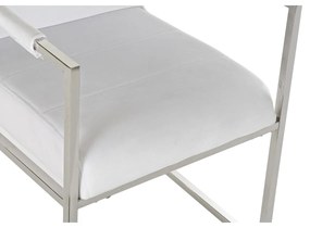 Καρέκλα DKD Home Decor πολυεστέρας Χάλυβας Λευκό (56 x 68 x 92 cm)