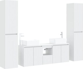 vidaXL Σετ Επίπλων Μπάνιου 5 τμχ. Λευκό 33 x 34,5 x 160 εκ