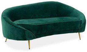 Intrahome Καναπές 3θέσιος ATLASELLA Intrahome βελούδο κυπαρισσί-χρυσό 180x81x77εκ | SKU: INTRAPA-221111156