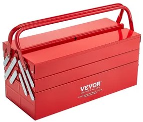 VEVOR Tool Box 18-inch 3-Tier 5-Tray Folding Cantilever Toolbox with Handle
