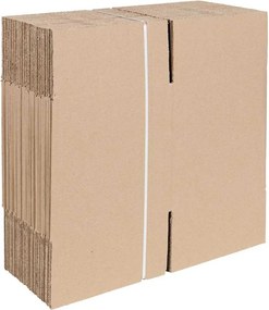 vidaXL Πτυσσόμενο Κουτί 50 pcs Φυσικό 20 x 20 x 20 εκ. Χαρτόνι