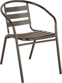 FUNKY Πολυθρόνα Μέταλλο - Αλουμίνιο Βαφή Καφέ   1τμχ