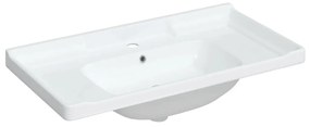 vidaXL Νιπτήρας Μπάνιου Ορθογώνιος Λευκός 91,5x48x23 εκ. Κεραμικός