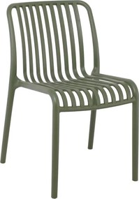 MODA-Ν Καρέκλα Στοιβαζόμενη PP, Απόχρωση Πράσινο   1τμχ