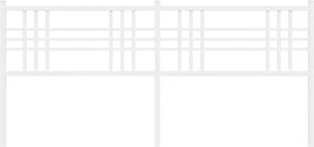 vidaXL Ανταλλακτικό κεφαλάρι Λευκό 193 εκ. Μεταλλικό