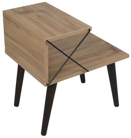 Βοηθητικό τραπέζι-κομοδίνο Gather pakoworld sonoma-καρυδί 50x40x55εκ