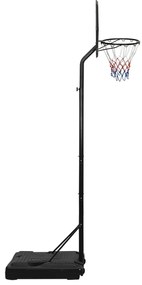 vidaXL Μπασκέτα Μαύρη 282-352 εκ. από Πολυαιθυλένιο