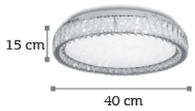 InLight Πλαφονιέρα οροφής από χρώμιο μέταλλο και κρύσταλλα (42013-Γ)