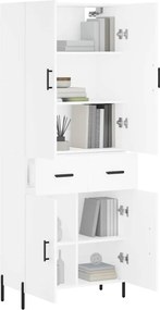 vidaXL Ντουλάπι Λευκό 69,5x34x180 εκ. από Επεξεργασμένο Ξύλο