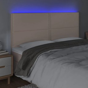 Κεφαλάρι Κρεβατιού LED Καπουτσίνο 160x5x118/128 εκ - Καφέ