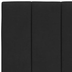 Πλαίσιο Κρεβατιού με LED Μαύρο 90x190 εκ. Βελούδινο - Μαύρο