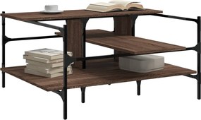 vidaXL Τραπεζάκι Σαλονιού Καφέ Δρυς 100x100x48,5 εκ. Επεξεργασμ. Ξύλο