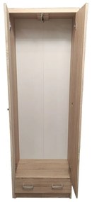 Ντουλάπα Δίφυλλη Top Mix 60x33x183cm Σονόμα με Καθρέπτη