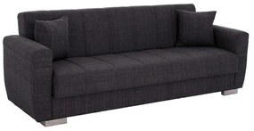 Καναπές Κρεβάτι Τριθέσιος Polya HM3240.03 215x80x77cm Grey Ύφασμα