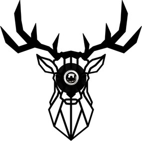 Απλίκα τοίχου Deer Megapap E27 MDF χρώμα μαύρο 55x12x55εκ.