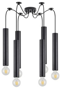 Φωτιστικό Οροφής Πολύφωτο Homelighting Adept Tube 77-8669 Black