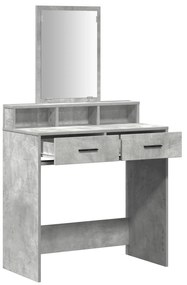 vidaXL Τουαλέτα με Συρτάρια Γκρι Σκυρόδεμα 79x41x140 εκ.