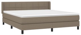 ΚΡΕΒΑΤΙ BOXSPRING ΜΕ ΣΤΡΩΜΑ TAUPE 160X200 ΕΚ. ΥΦΑΣΜΑΤΙΝΟ 3129725