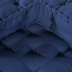 vidaXL Μοντέρνο Pouffe Ινδigo 140x70x36 Ύφασμα