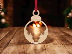 Σετ των 3 Intra απο ξύλο plywood 3mm-4mm πάχος – Χριστουγεννιάτικο στολίδι πεύκου 30x35 cm INTRAVECTRY-MY545310