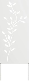 vidaXL Οθόνη Ιδιωτικότητας Κήπου Floral Λευκό 50 x 140 εκ