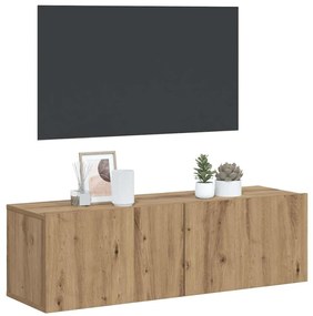 vidaXL Ντουλάπι Τηλεόρασης Τοίχου Artisan Δρυς 100x30x30 εκ Επ. Ξύλο
