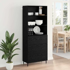 vidaXL Highboard 2 pcs Μαύρη Οξυά 69,5 x 34 x 180 εκ.
