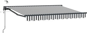 vidaXL Ηλεκτρικό Αναδιπλούμενο Σκίαστρο Γκρι και Λευκό 2,5 x 2 m