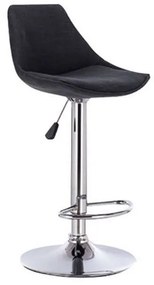Σκαμπό Bar 88 43.0205.S (Σετ 2τμχ) 38x46x105cm Black Metal, Fabric