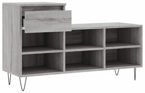 vidaXL Παπουτσοθήκη Γκρι Sonoma 102x36x60 εκ. από Επεξεργασμένο Ξύλο